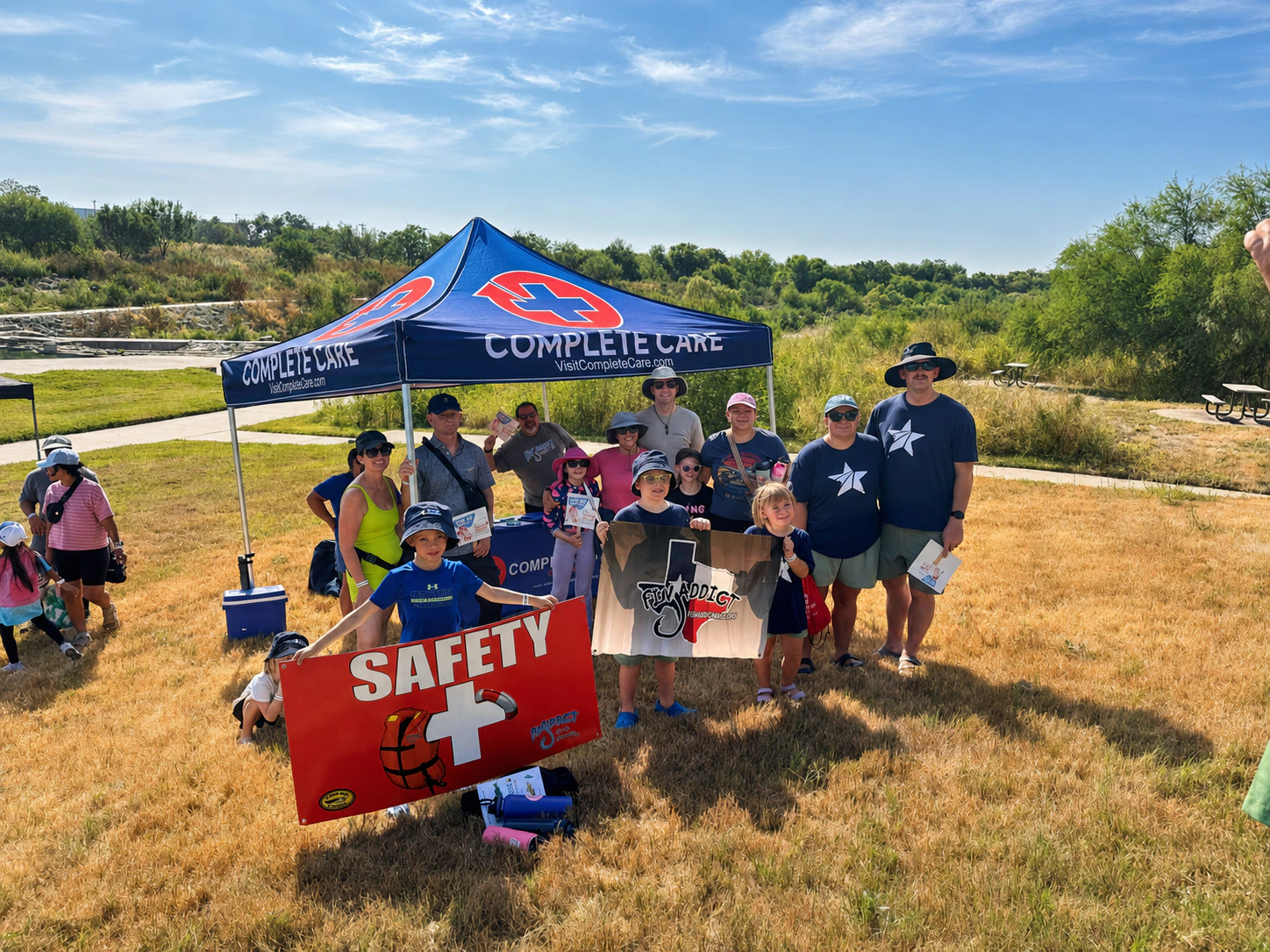 Complete Care Brooks City Base Promotes Heat and Water Safety at Fin Addict Angler Foundation Youth Fishing Clinic